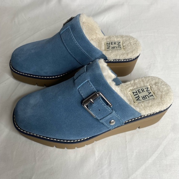 Naturalizer Women's Wayde Storm Blue Suede mules 5.5 M New - Picture 4 of 9